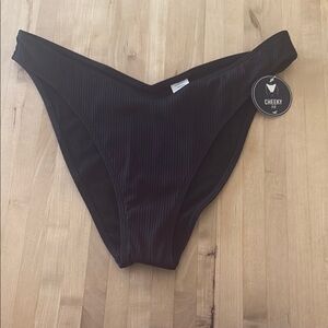Hollister Women's Black Cheeky Bikini Bottoms Size M